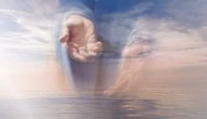 The Power of God's hand was in the hand of Jesus~